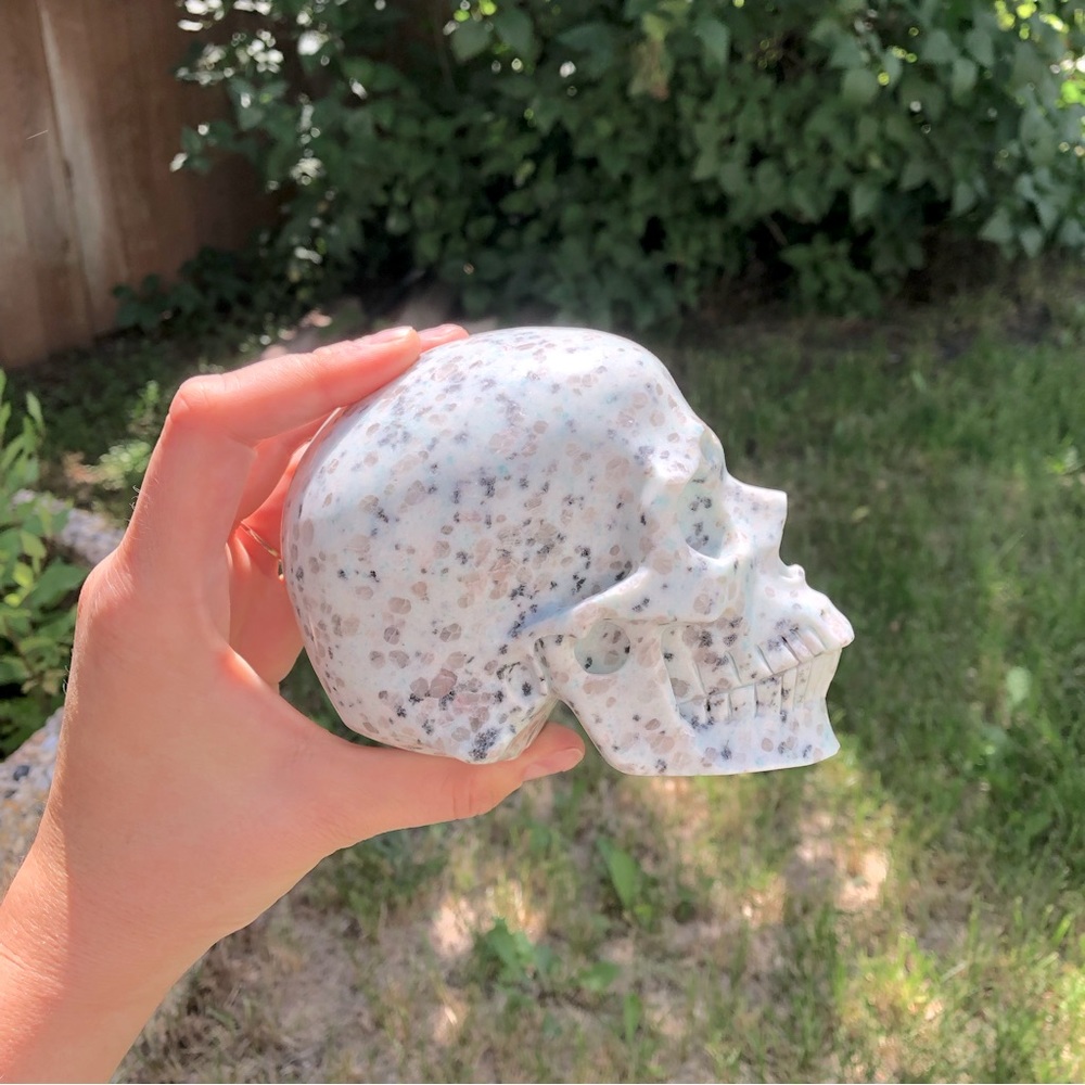 Lotus Jasper Crystal Skull